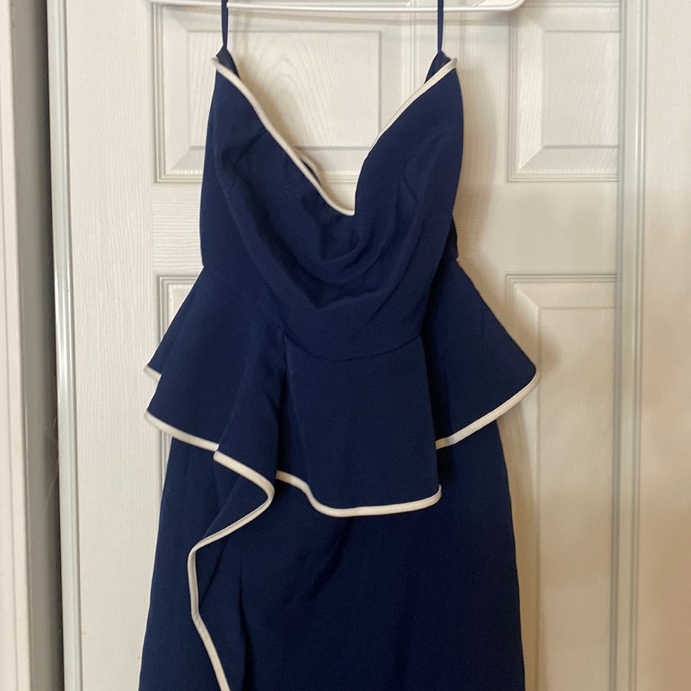 Strapless dress by Eva Mendes